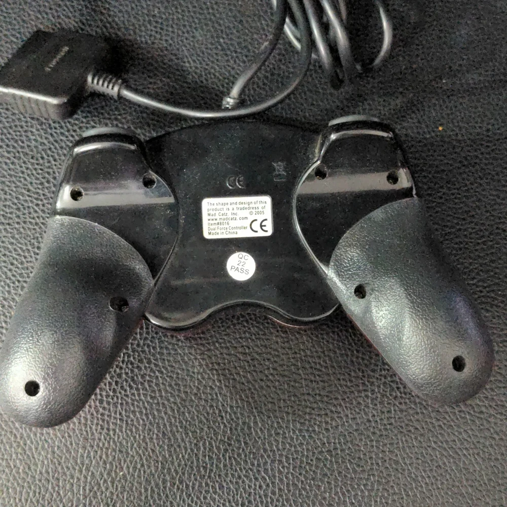 Mad Catz Dual Force Red Controller Item 8016 PlayStation 2 Tested Working PS2